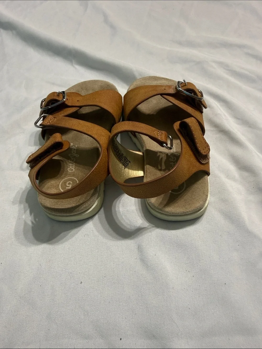 Cat & Jack Tan Brown Adjustable Buckle Kids Sandals